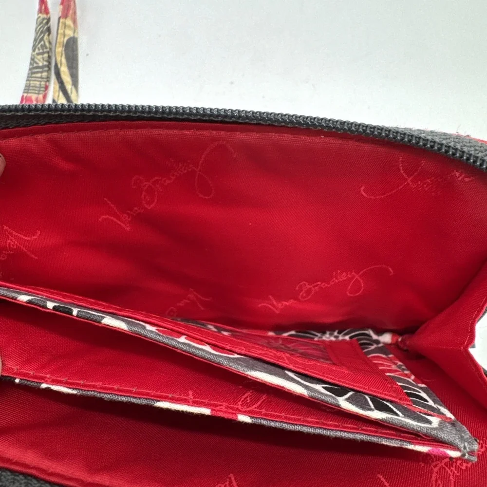 Vera Bradley Mod Floral Pink Zip-Around Wristlet Wallet 7 X 4.5